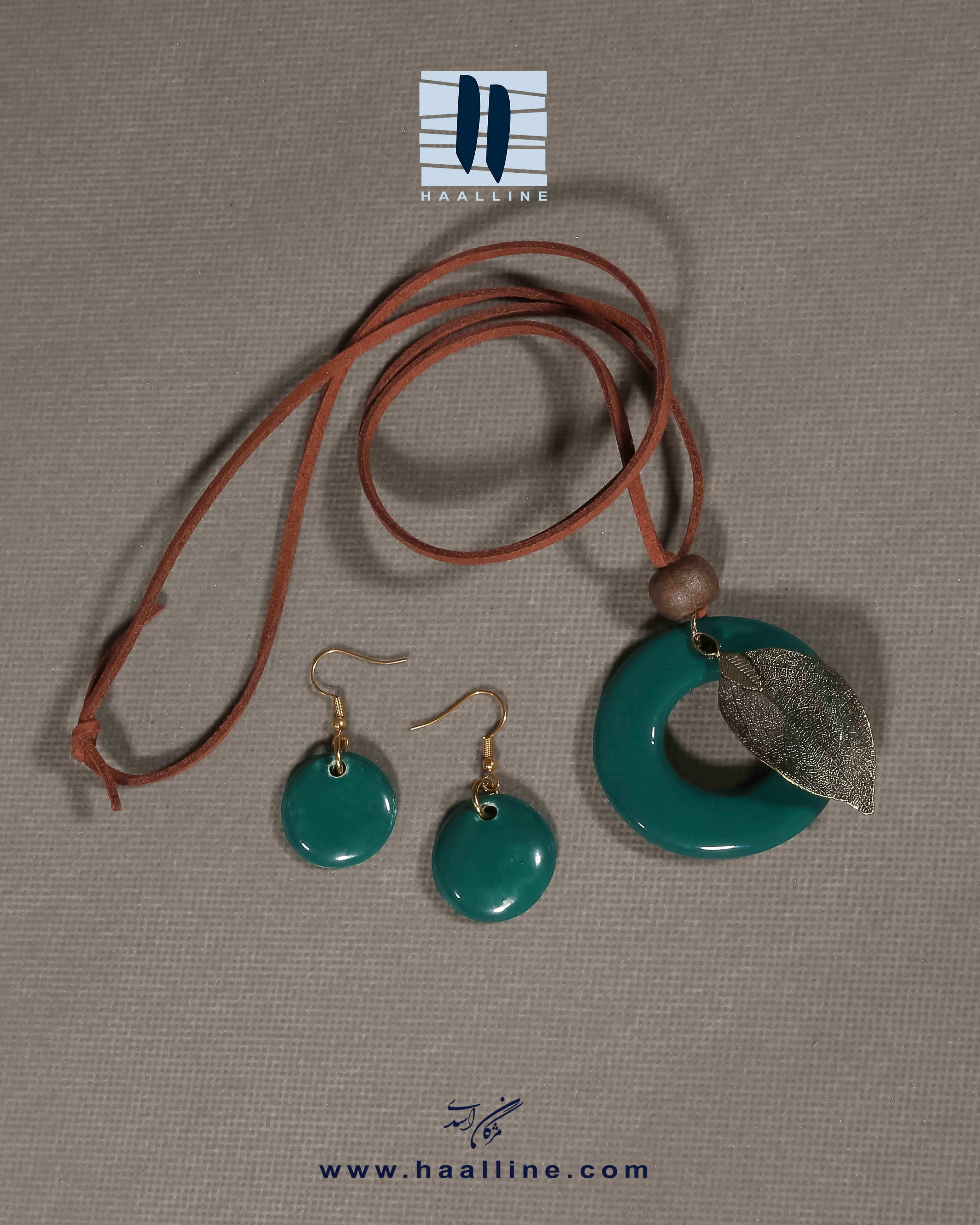 نیم ست سرامیکی دست ساز به رنگ بنفش با متعلات استیل