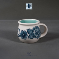 فنجان سرامیکی نقاشی دستی زیرلعابی رنگی سبز و آبی کد: CUP-C-77575